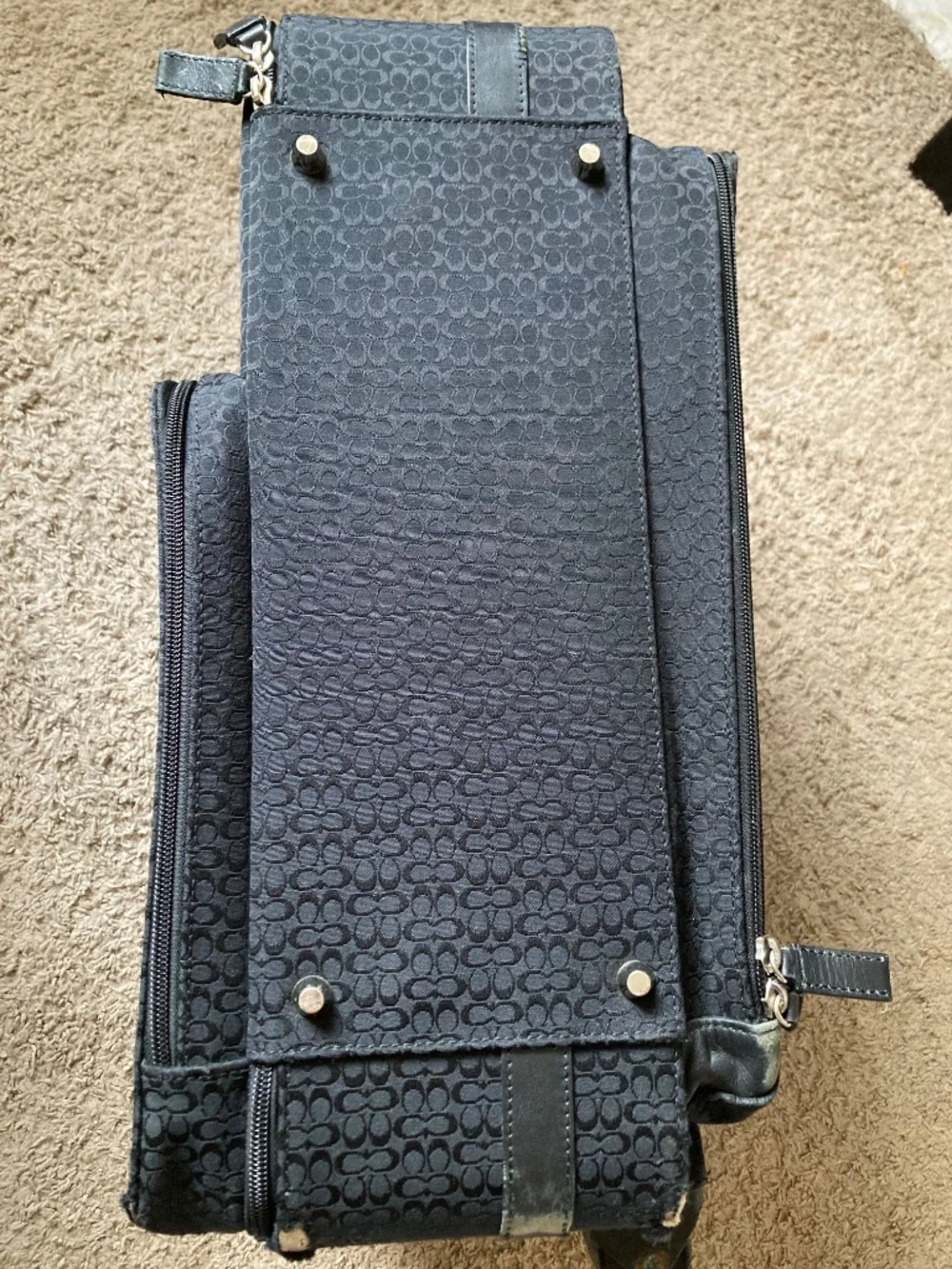 Vintage Coach Carry On Luggage Black